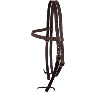 Nyla web split head bridle - brass