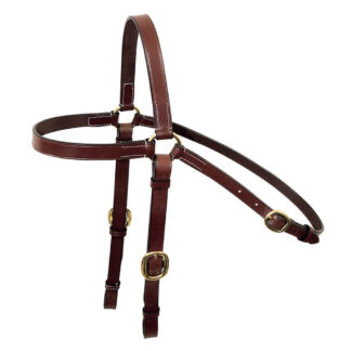 Tanami Leather Barcoo Bridle - brass