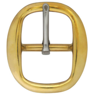 1 ½" (38mm) Brass Swage Belt Buckle with stainless steel tongue