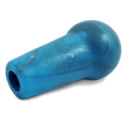 Save Edge farrier blue plastic rasp handle - angled view