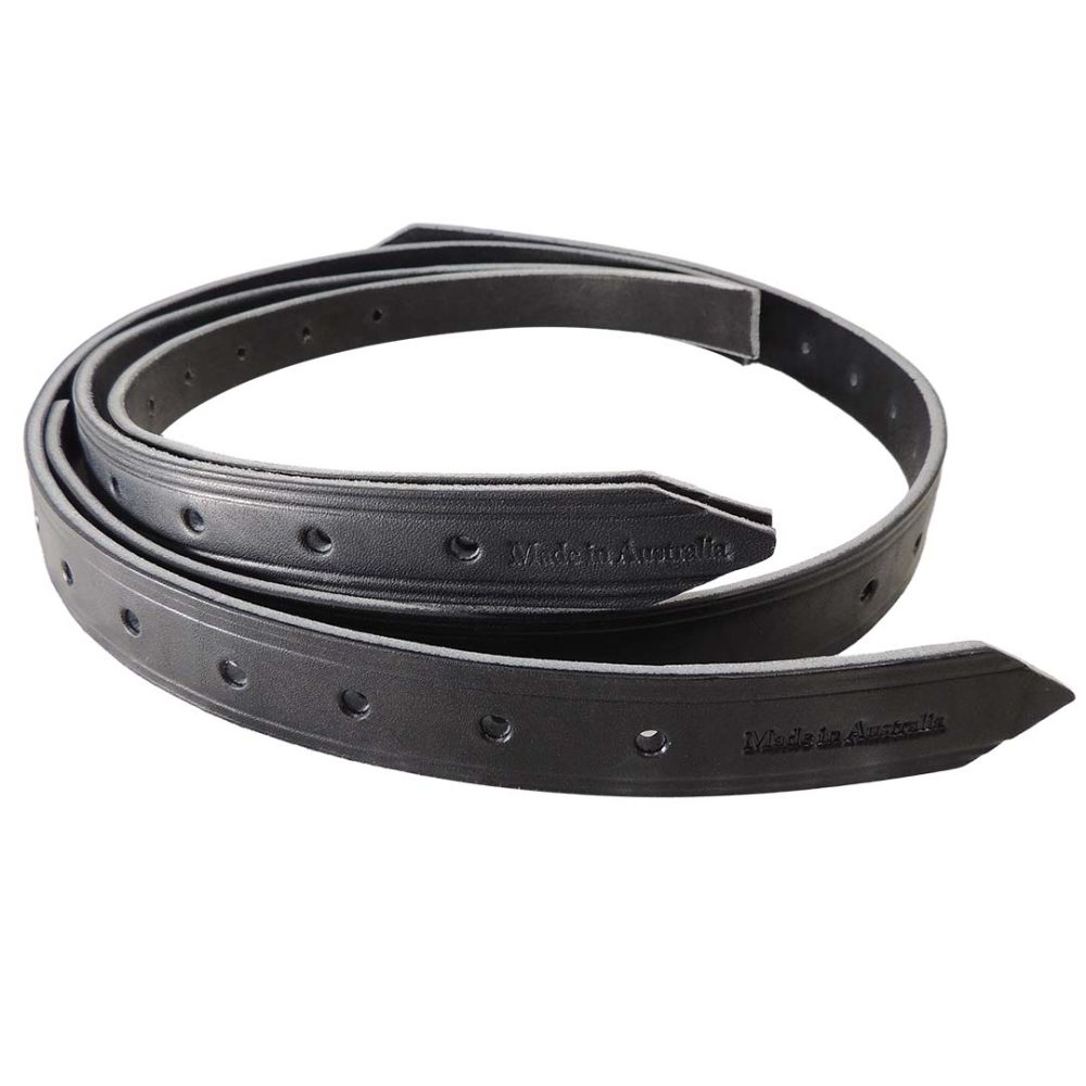 black chrome leather girth points