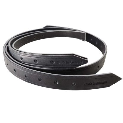 black chrome leather girth points
