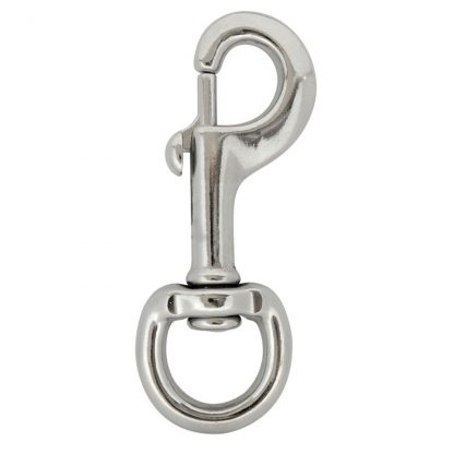 Round Eye Snap Hook - Nickel Plated • Toowoomba Saddlery