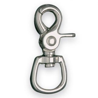 scissor snap hook - nickel plated - round eye