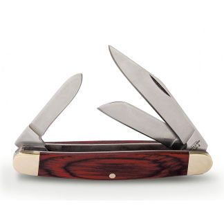 Bear and Son 3 blade pocket knife (medium size) shown with all blades open