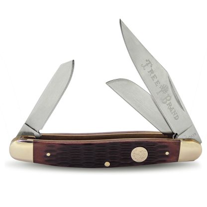 Boker brown handle 3 blade stock knife