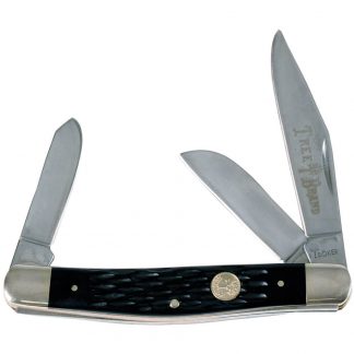 Boker black handle stock knife