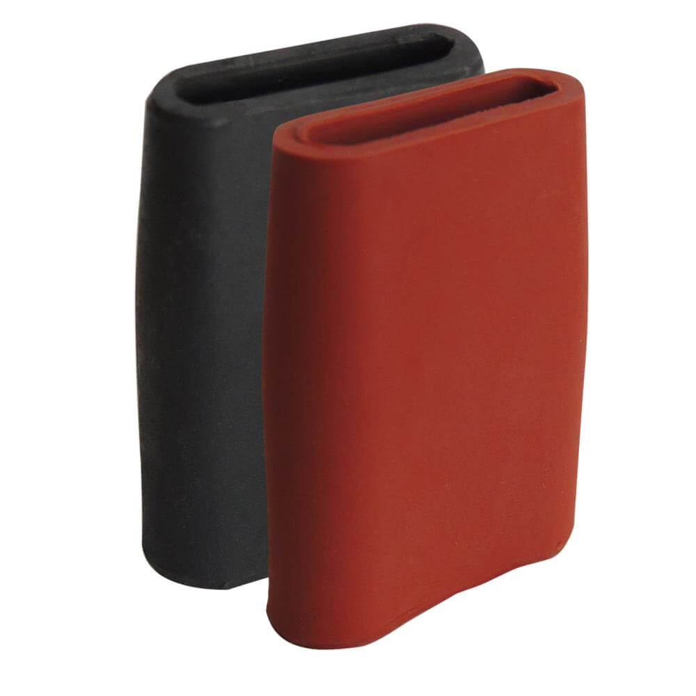 Rein Grip End Stops Black and Red