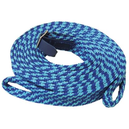 Australian Made Nylon Stockman Reins with loop ends - Blue