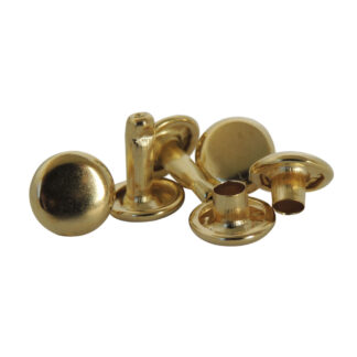 Brass rivets - close up