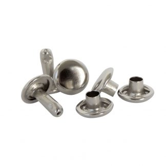 Nickel plated rivets - closeup