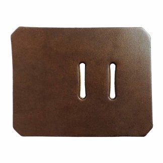 Leather Horse Rug fitting - bevelled rectangle with 2 slots