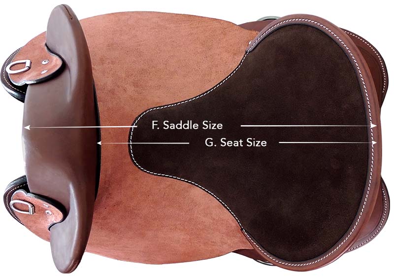 Western Saddle Seat Size Chart