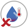 Do not use hot water - icon