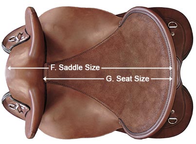 Saddle Seat Size Chart Western