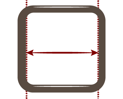 Belt square size diagram