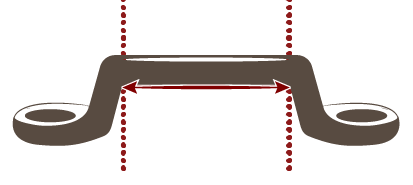 Breeching staple size diagram