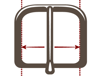 How to measure buckle size - diagram