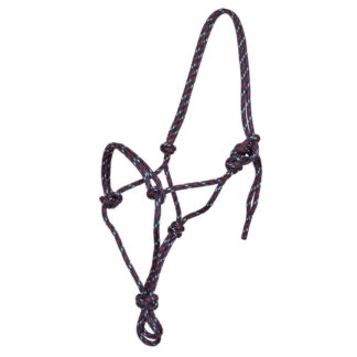 TS Pro Series Rope Halter - Navy/Red/White