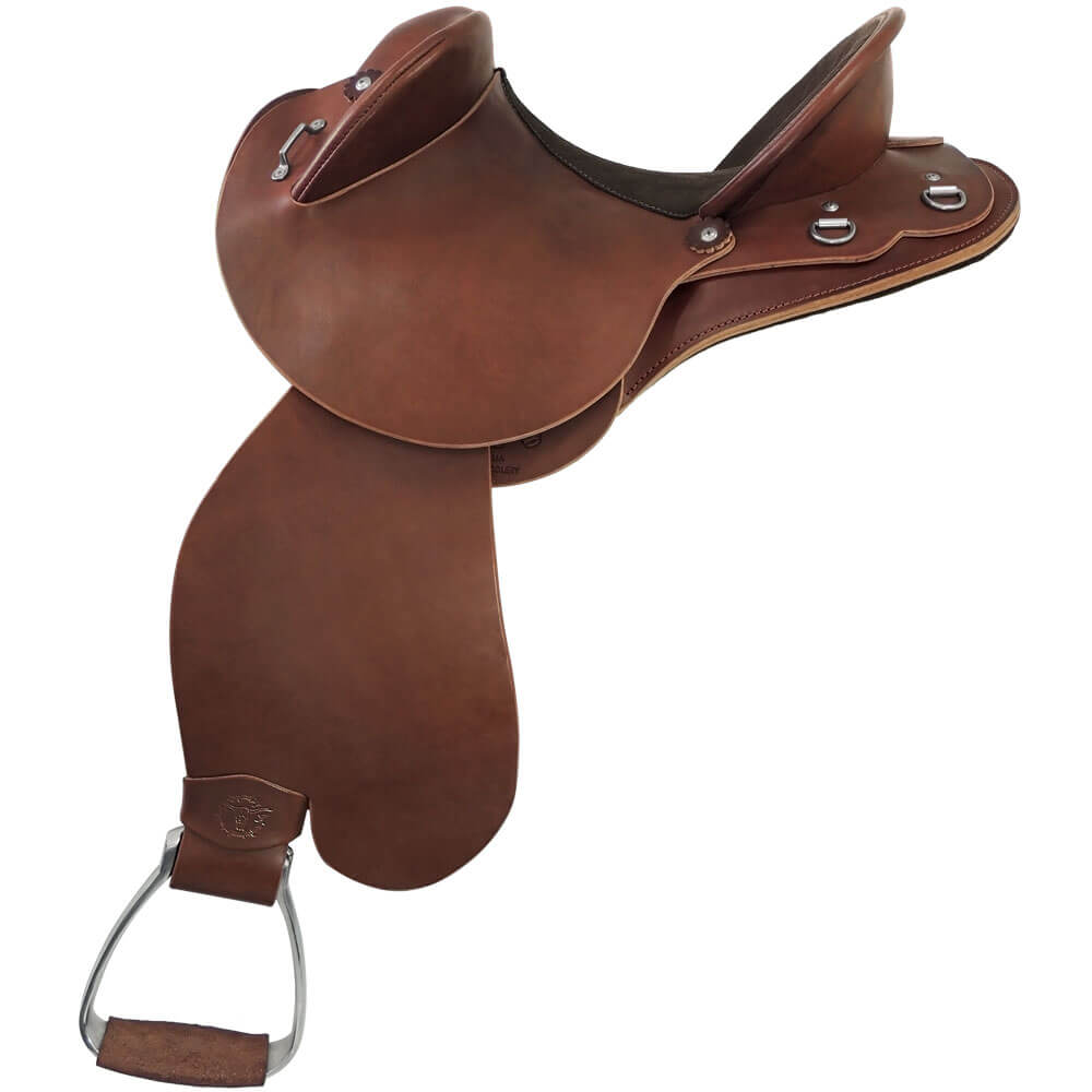 Condamine Junior Drafter saddle - Brown - Side view