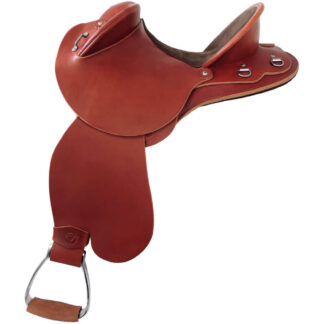 Condamine Junior Drafter saddle - DN/Chestnut - Side view