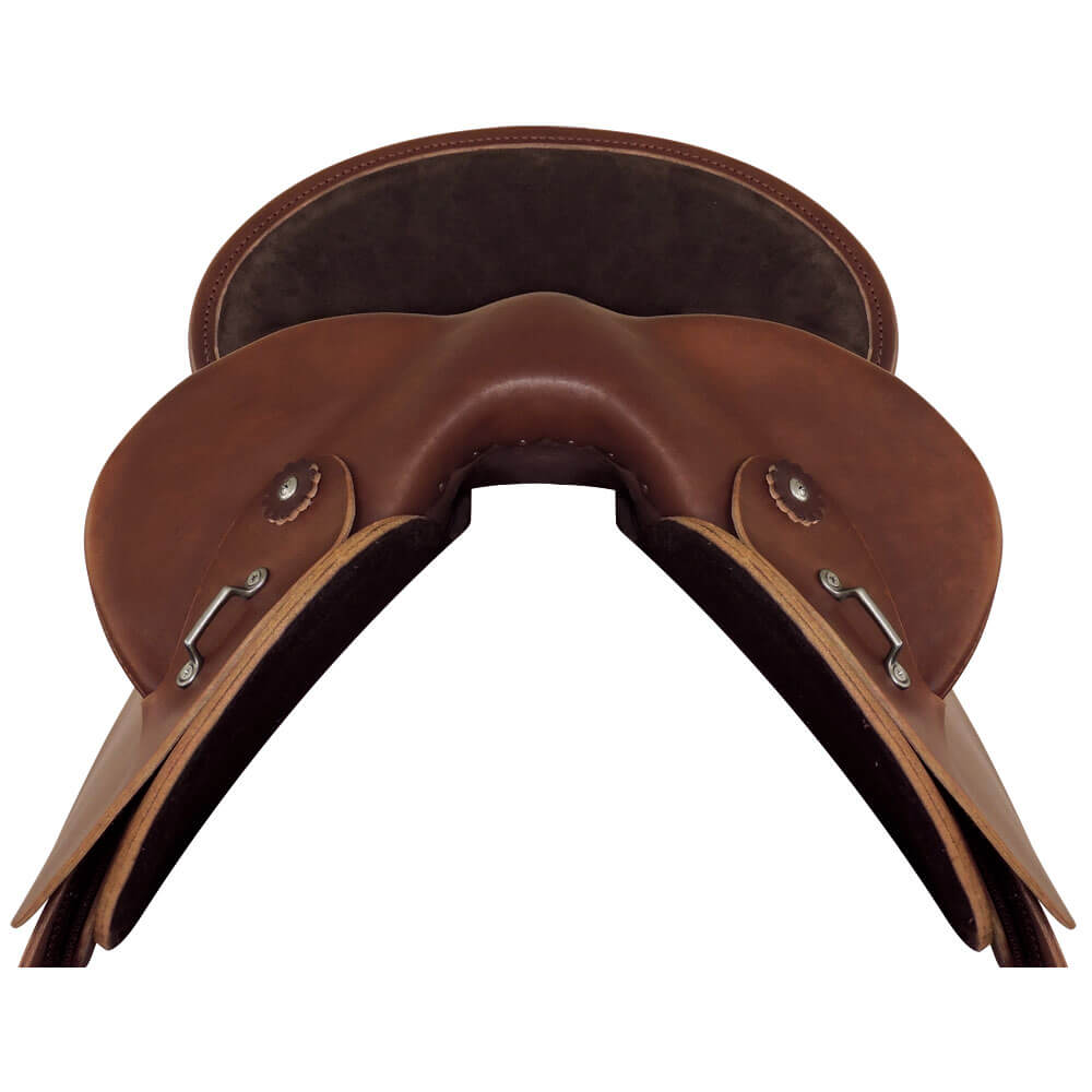 Condamine Junior Drafter Saddle - Brown - front view