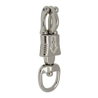 Nickel Plated Panic Snap Hook with swivel (Closed)
