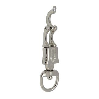Nickel Plated Panic Snap Hook with swivel (Open)