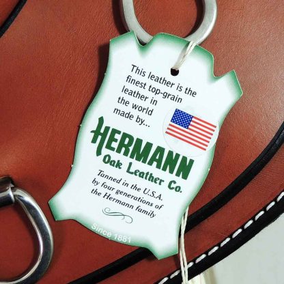 Hermann oak tag on warwick drafter saddle
