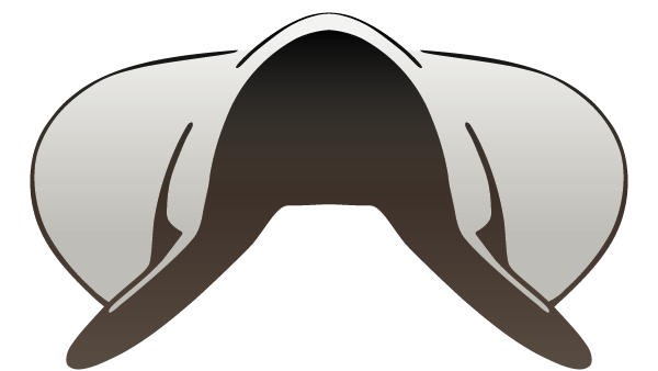 #3 Saddle tree profile - front view