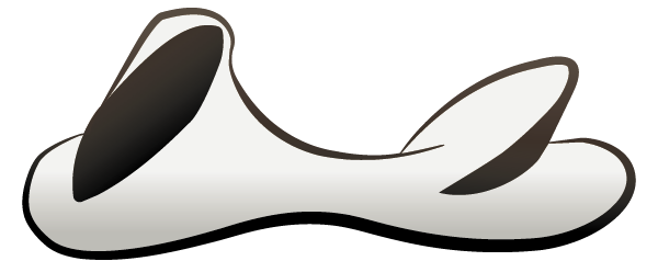 #3QH Saddle tree profile - side view