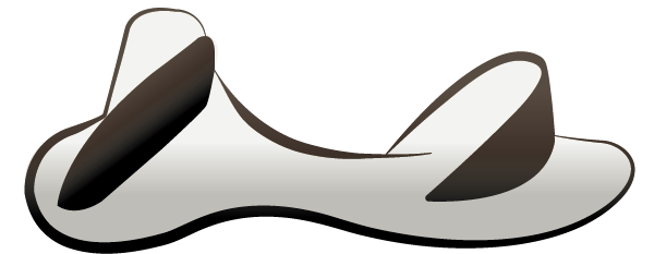 #3C Saddle tree profile - side view