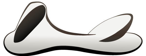 #3 Saddle tree profile - side view