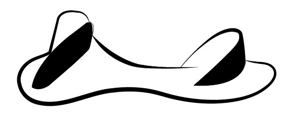 #3C Saddle Tree profile - side view